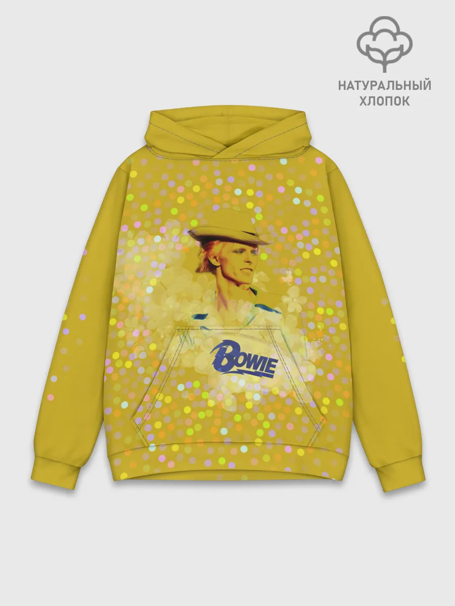 Худи мужской база хлопок / David Bowie Gold Star