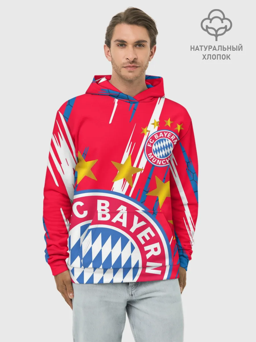 Худи мужской база хлопок / ФК БАВАРИЯ / BAYERN / МЮНХЕН