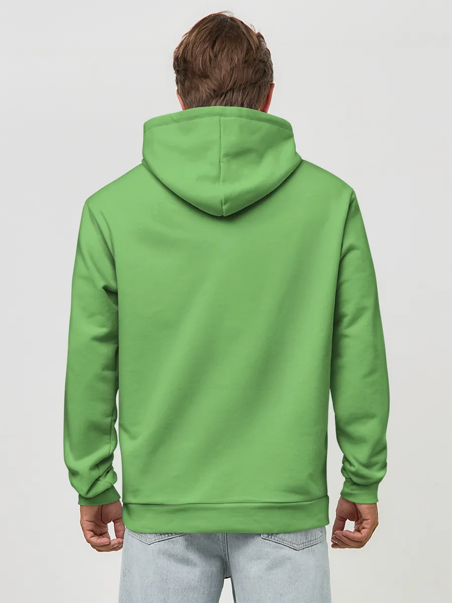 Худи мужской база хлопок / Зеленый Франкенштейн