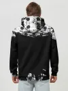 Худи мужской база хлопок / Чёрный клевер череп демона