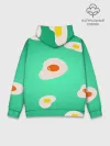 Худи мужской база хлопок / Яйца на Зеленом Фоне