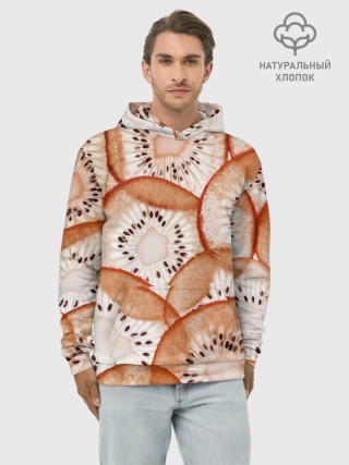 Худи мужской база хлопок / Красный Киви