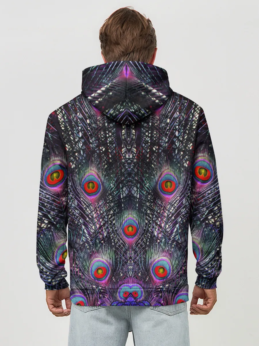 Худи мужской база хлопок / Павлин