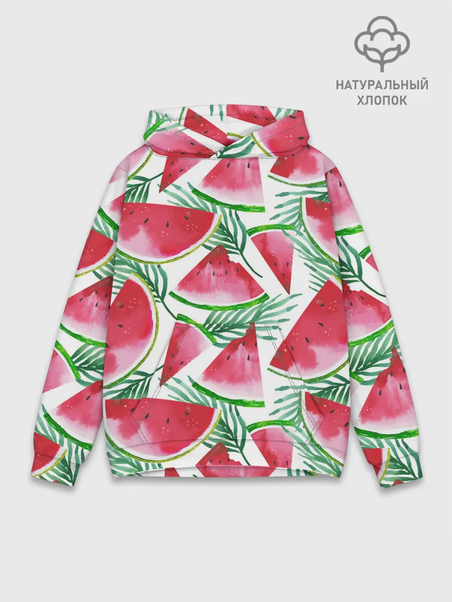 Худи мужской база хлопок / Арбузное настроение
