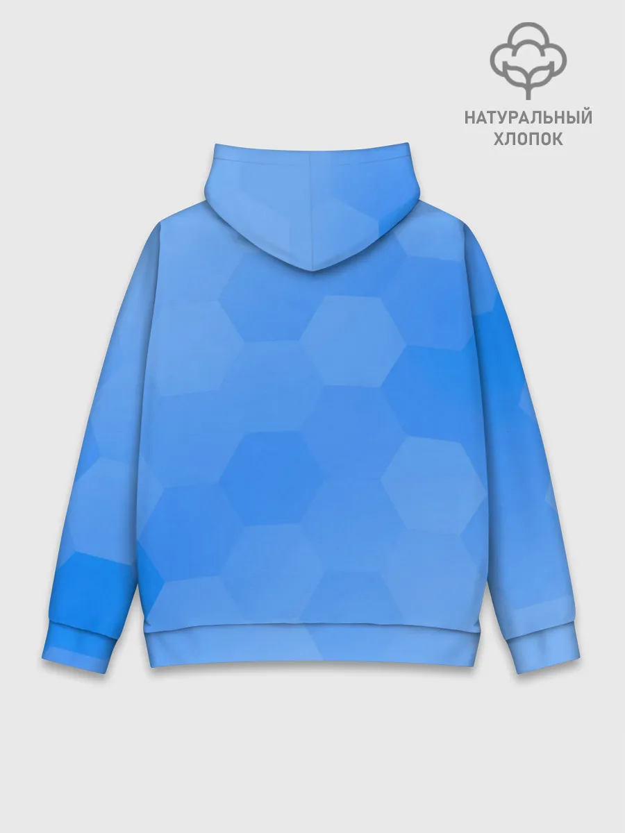 Худи мужской база хлопок / Дельфин с коктейлем