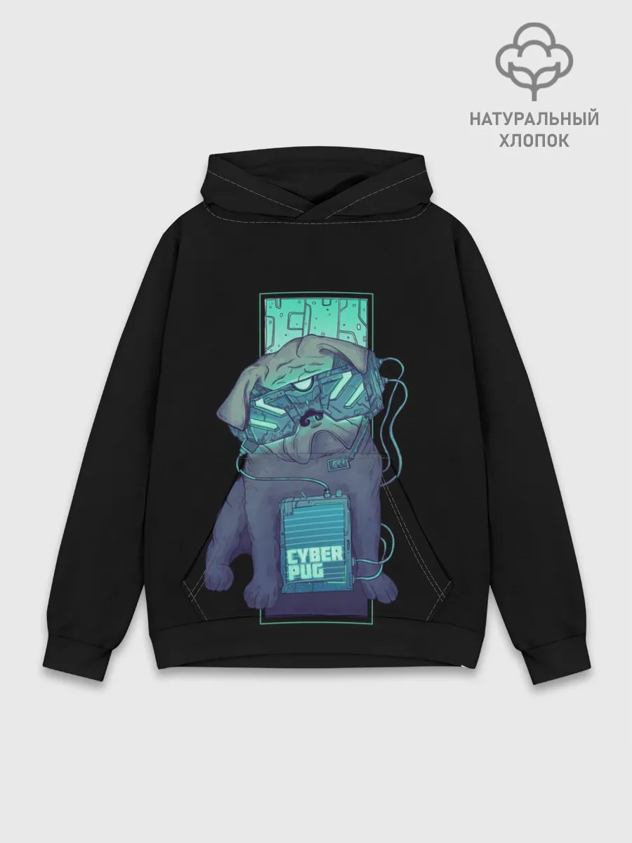 Худи мужской база хлопок / Cyber Pubg | Кибер Мопс