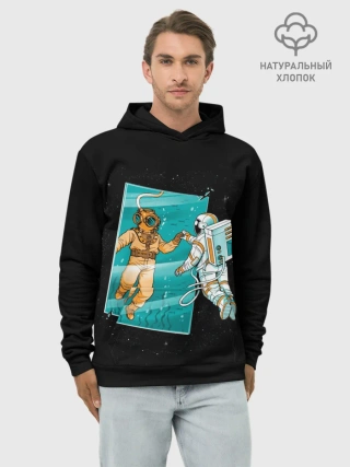 Худи мужской база хлопок / Параллельный Мир