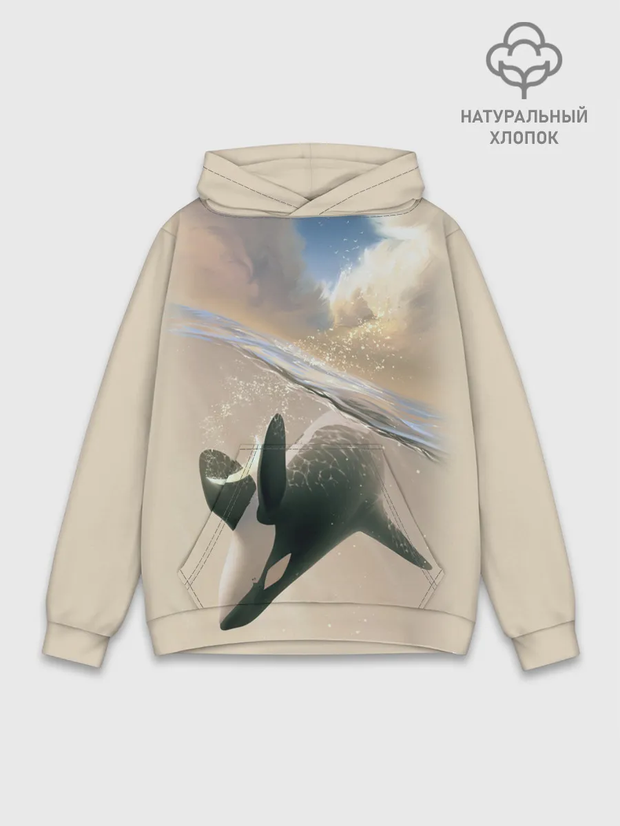 Худи мужской база хлопок / косатка