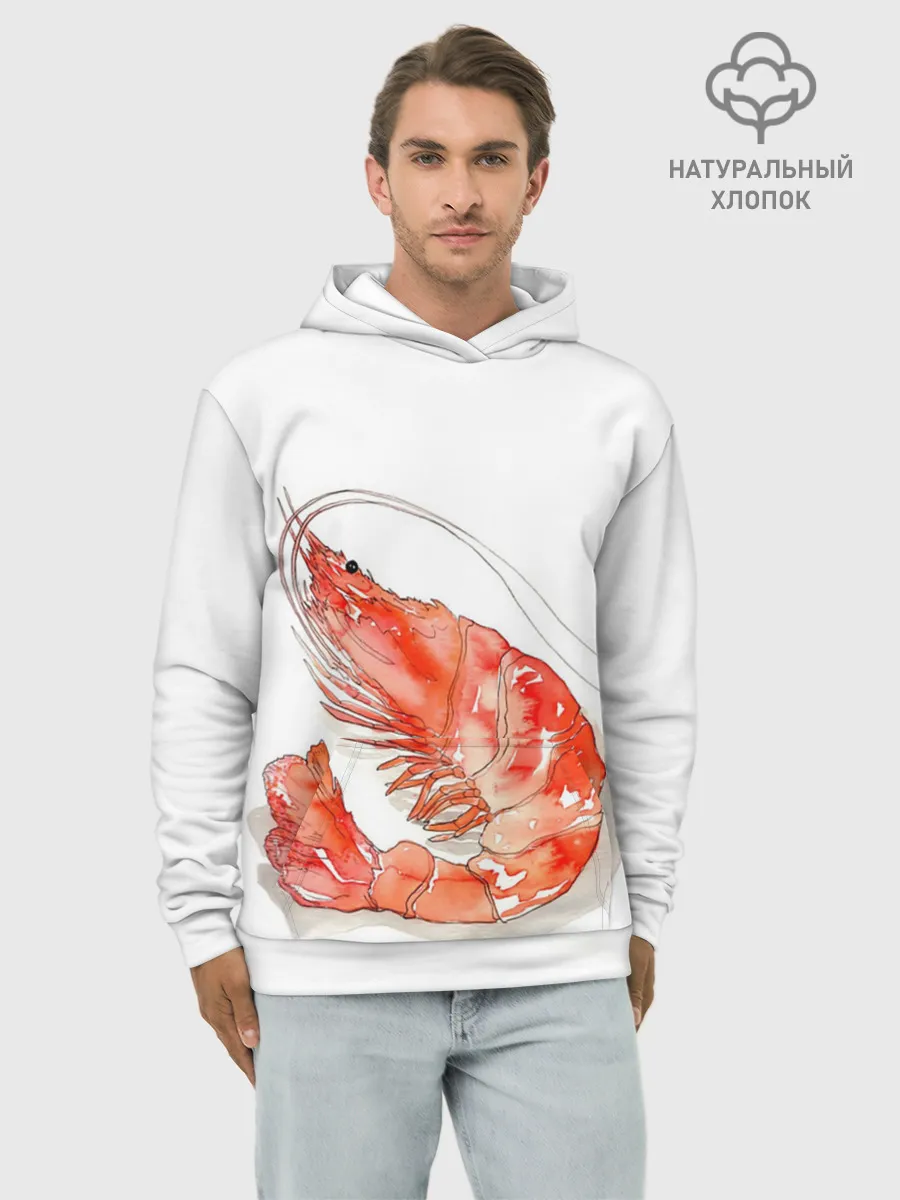 Худи мужской база хлопок / креветка