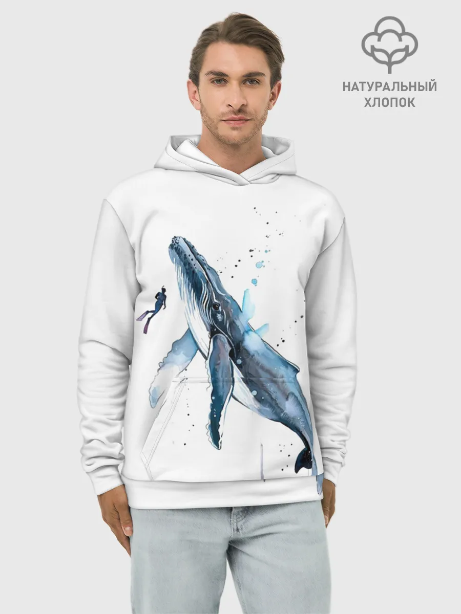 Худи мужской база хлопок / кит