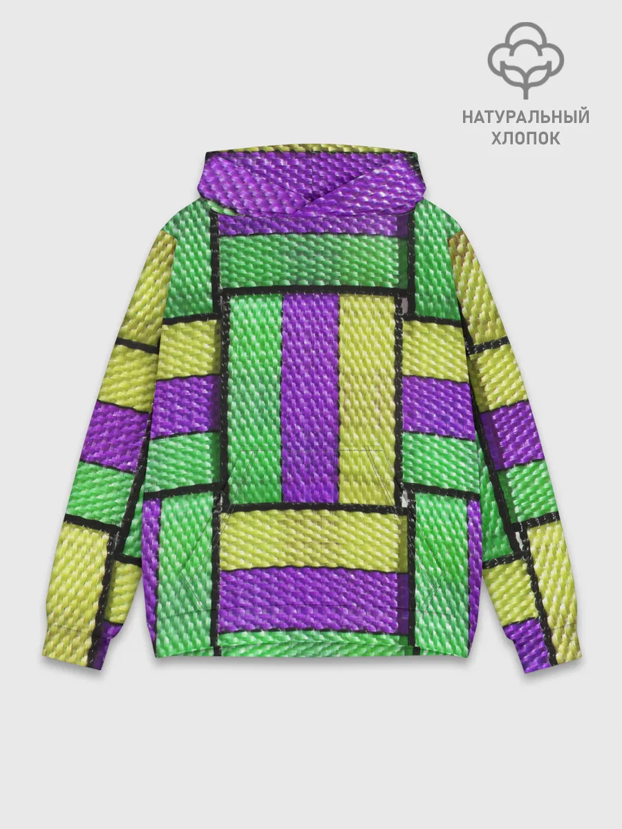 Худи мужской база хлопок / Цветные Ремешки