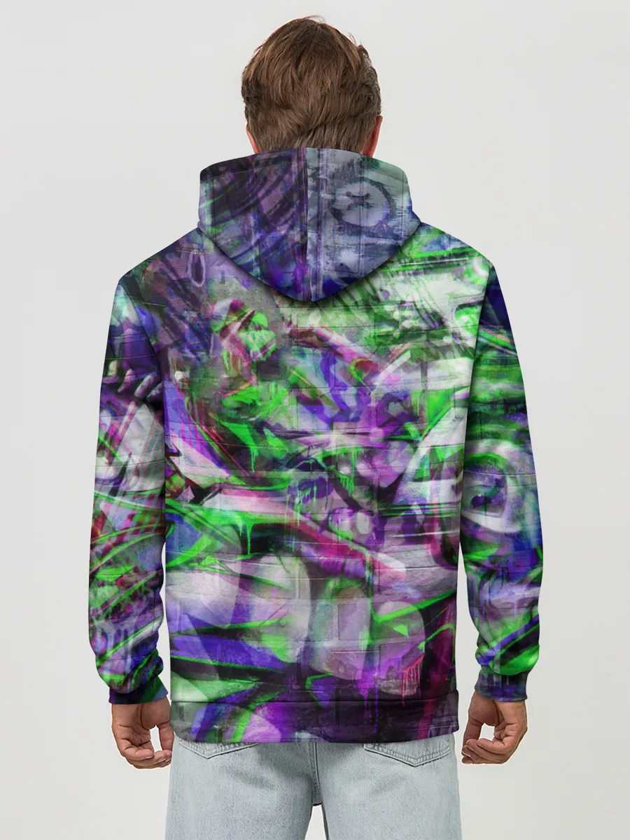 Худи мужской база хлопок / Граффити на стене