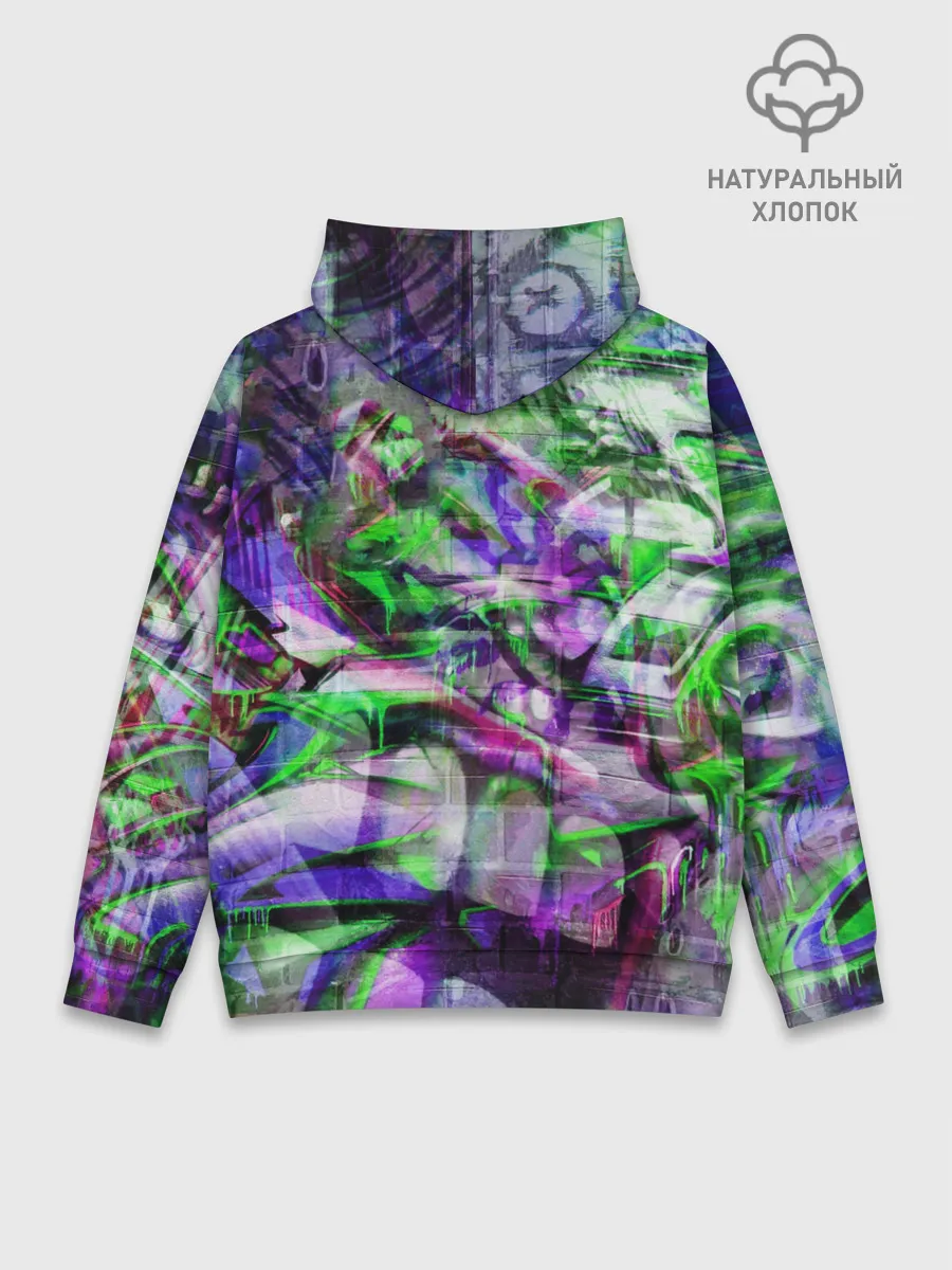 Худи мужской база хлопок / Граффити на стене