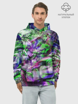 Худи мужской база хлопок / Граффити на стене