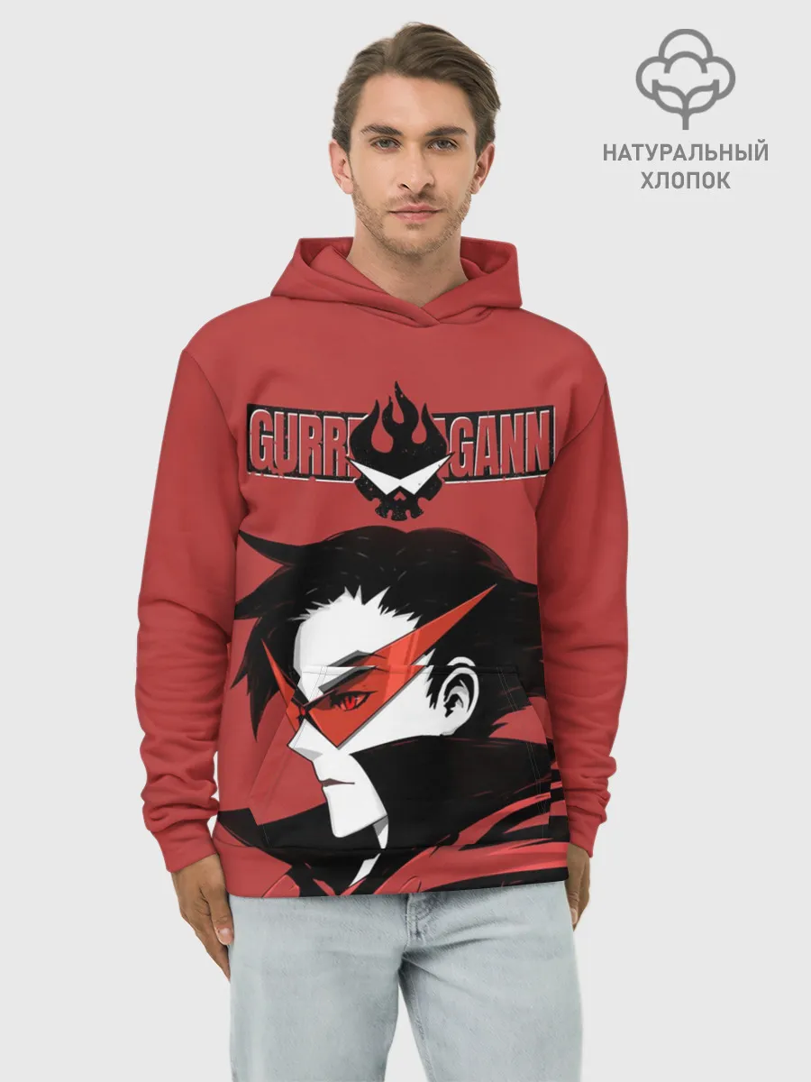 Худи мужской база хлопок / Гуррен Лаганн