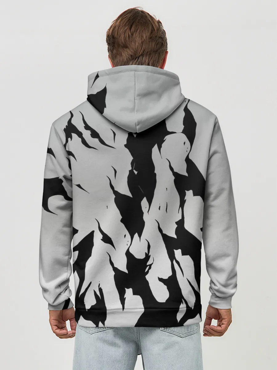 Худи мужской база хлопок / Черный Аста демон Чёрный клевер