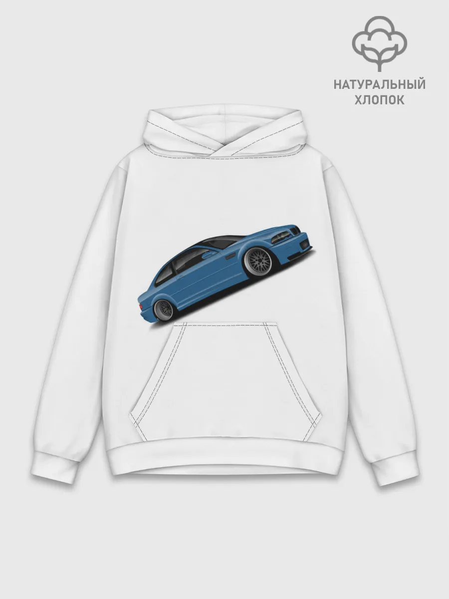 Худи мужской база хлопок / СиняЯ МашиНа