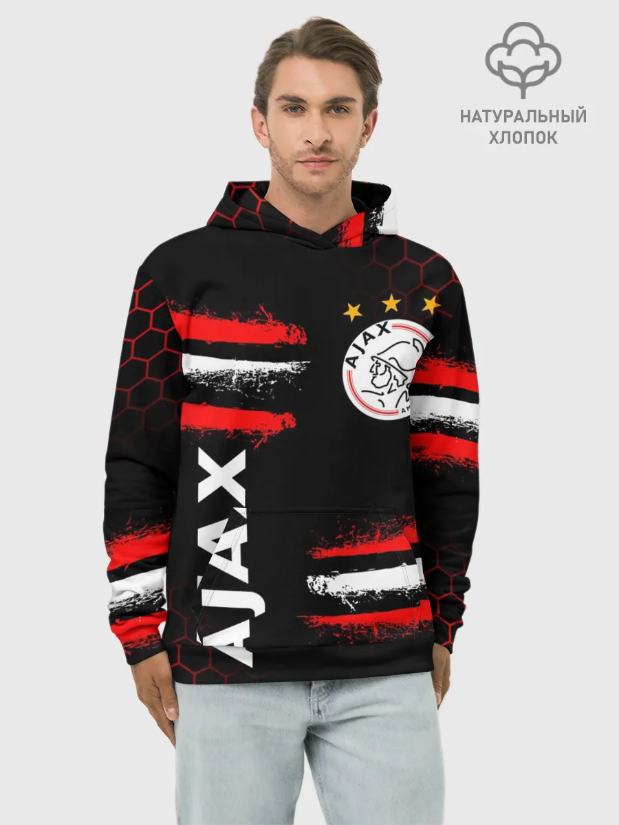 Худи мужской база хлопок / FC AJAX AMSTERDAM / ФК АЯКС