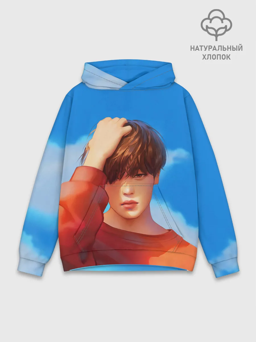 Худи мужской база хлопок / Park Jimin Art