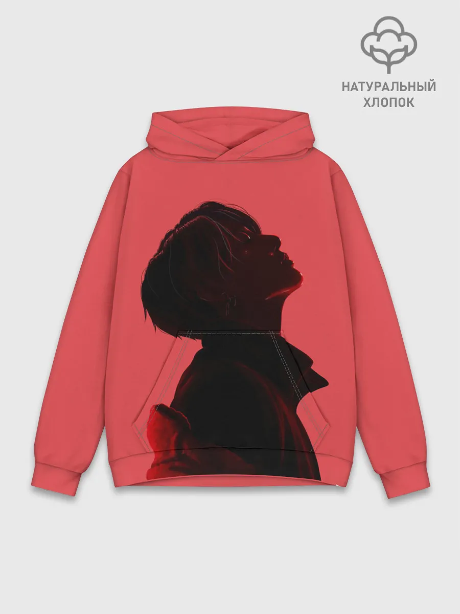 Худи мужской база хлопок / Pink Jungkook