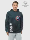 Худи мужской база хлопок / BMW Heart. Grooved Texture