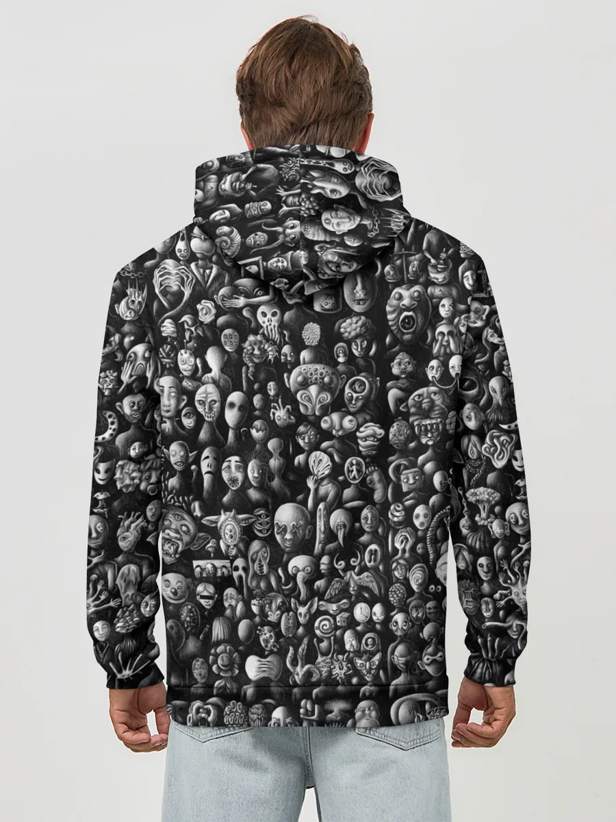 Худи мужской база хлопок / Мрачные портреты