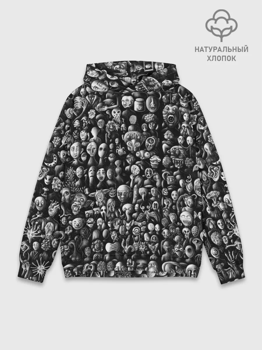 Худи мужской база хлопок / Мрачные портреты