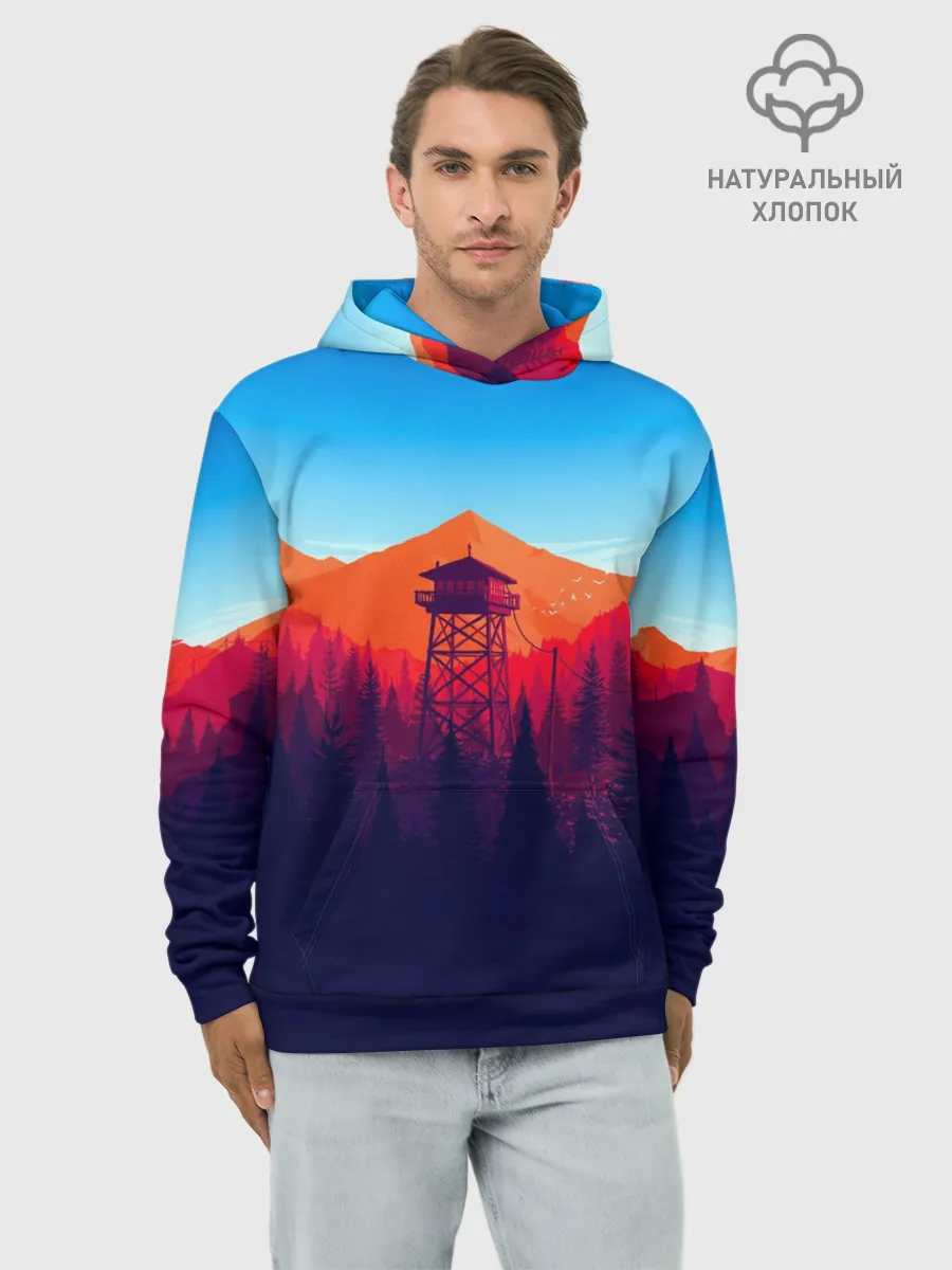 Худи мужской база хлопок / Одинокая вышка
