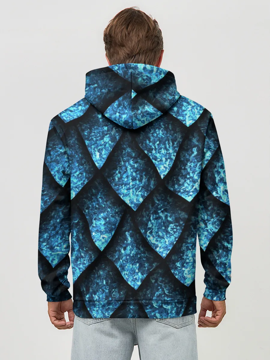 Худи мужской база хлопок / Чешуя ледяного дракона