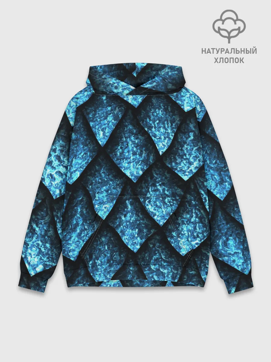 Худи мужской база хлопок / Чешуя ледяного дракона