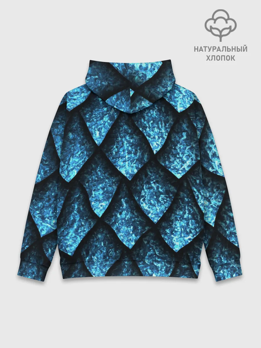 Худи мужской база хлопок / Чешуя ледяного дракона