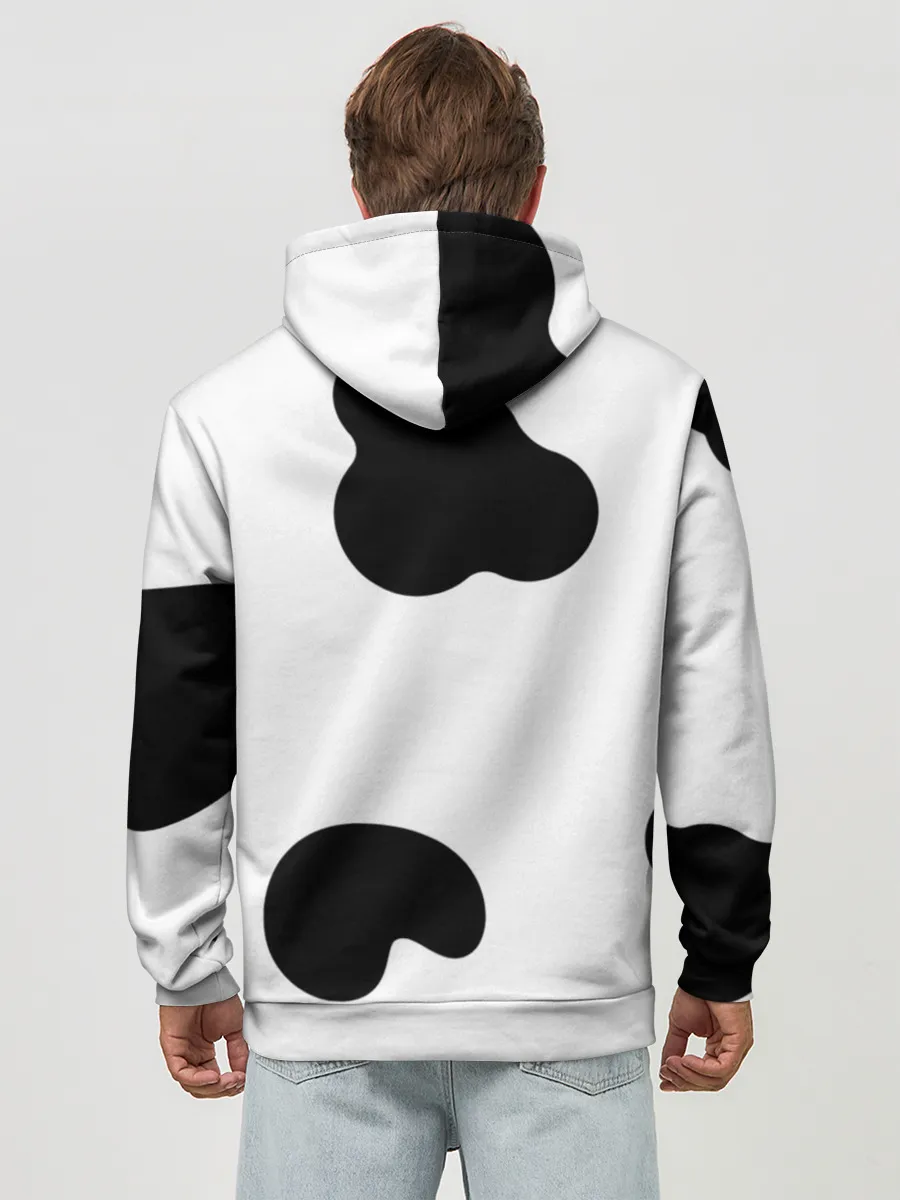 Худи мужской база хлопок / Cow print
