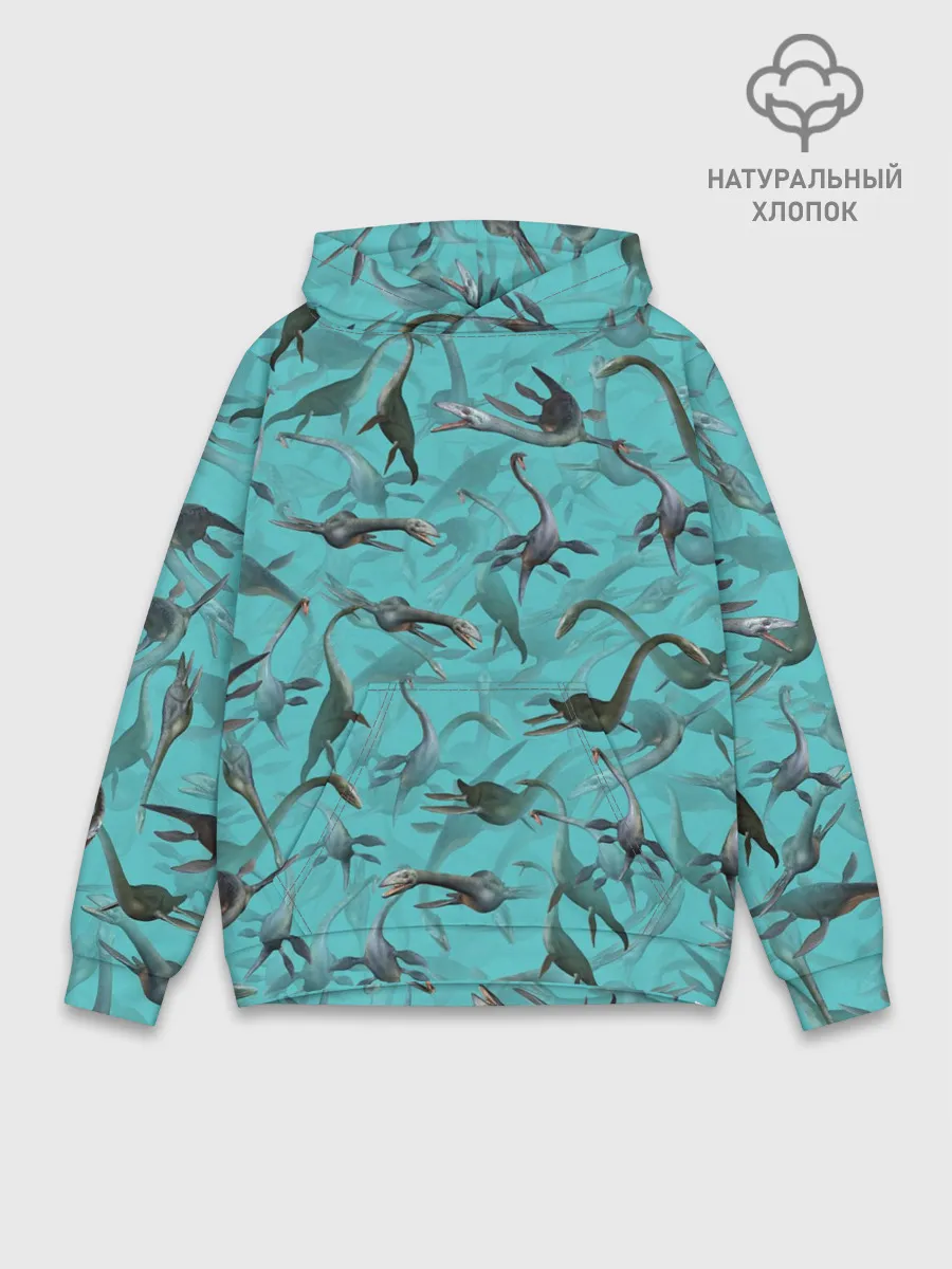 Худи мужской база хлопок / Лохнесский камуфляж