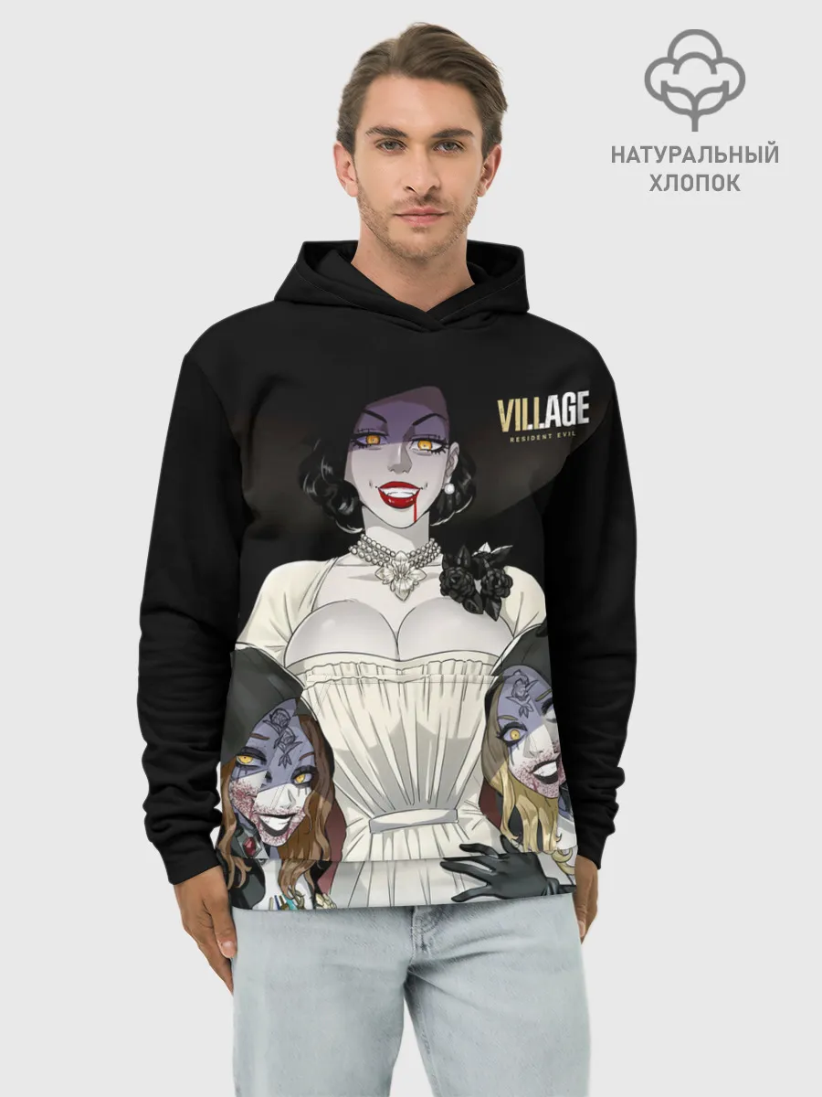 Худи мужской база хлопок / Resident Evil Village