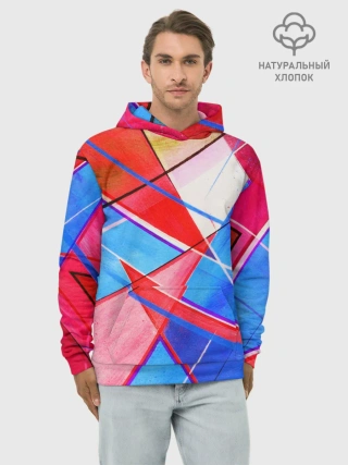 Худи мужской база хлопок / Абстрактные Фигуры