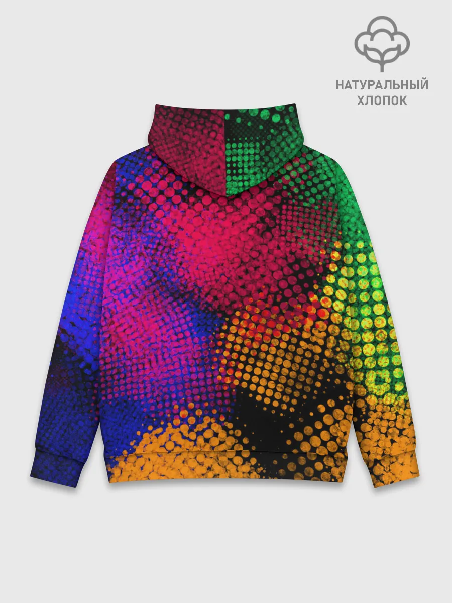 Худи мужской база хлопок / Цветные Разводы