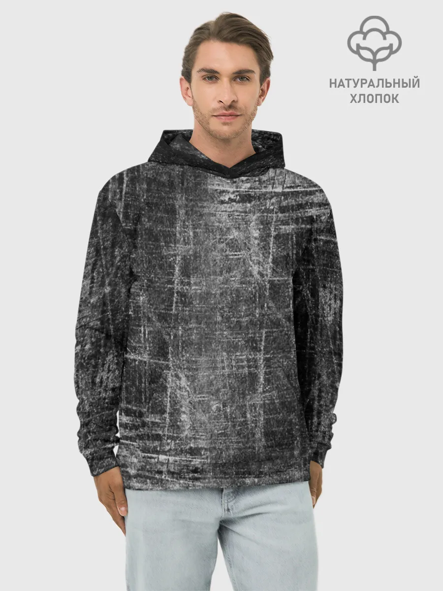 Худи мужской база хлопок / Потертости