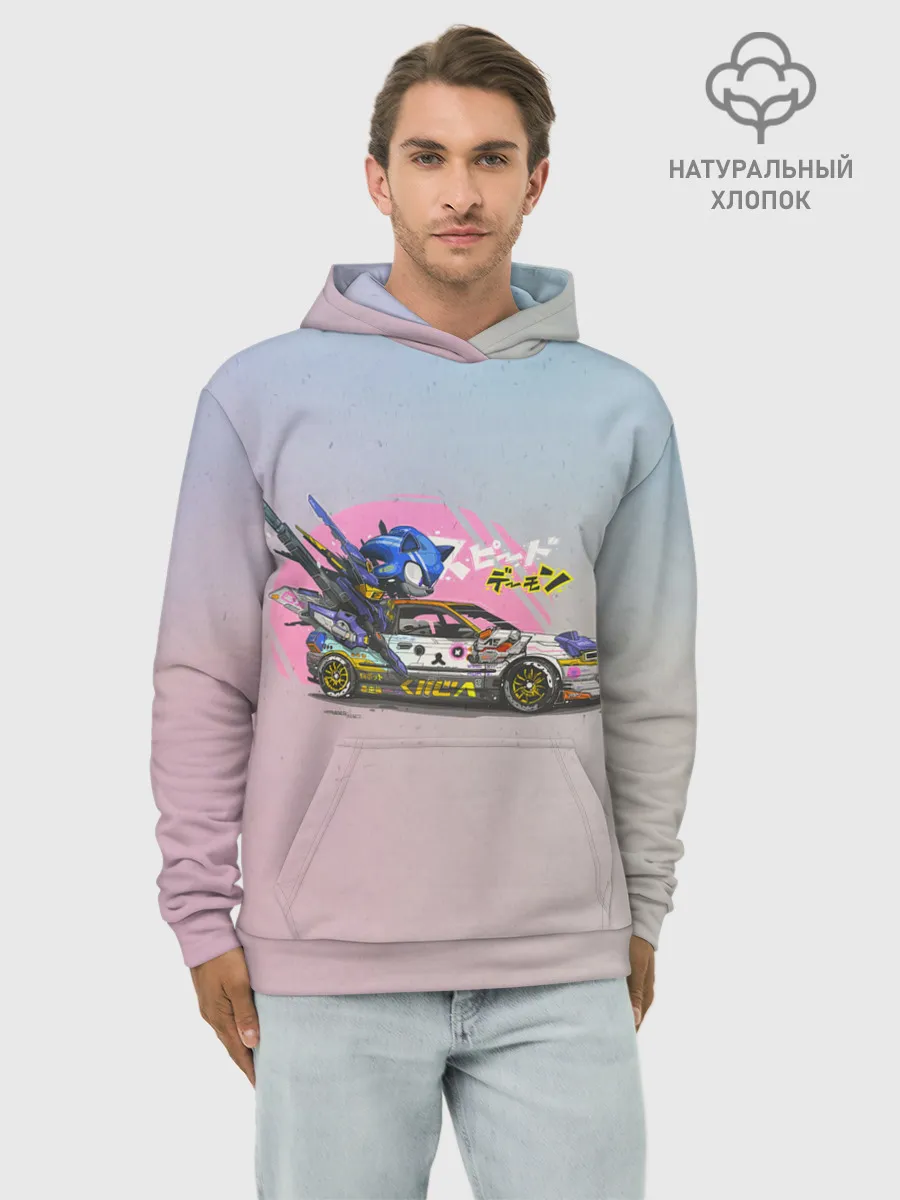 Худи мужской база хлопок / Sonic racer