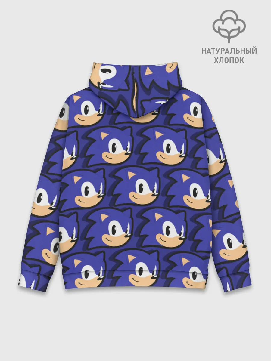 Худи мужской база хлопок / Sonic pattern