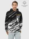 Худи мужской база хлопок / JUVENTUS / ЮВЕНТУС / БРЫЗГИ