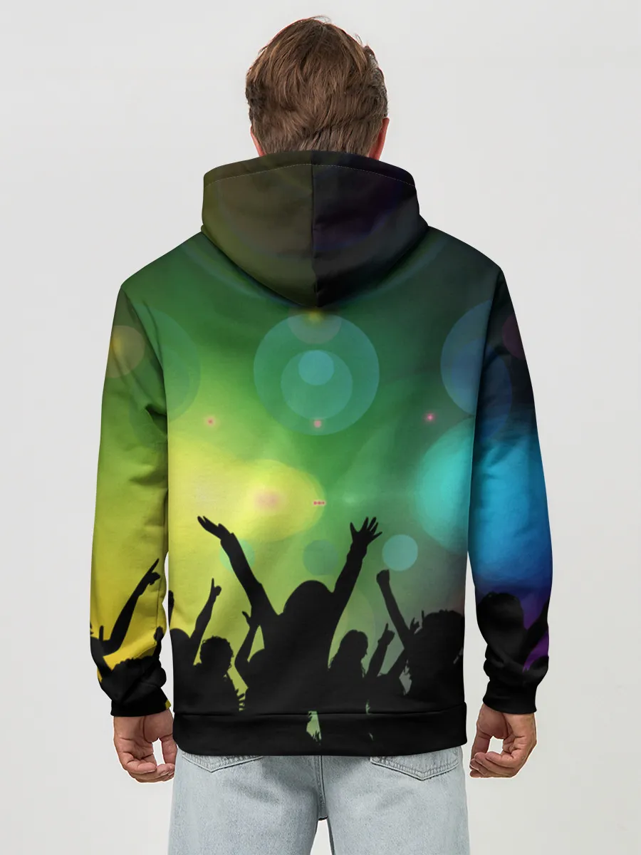 Худи мужской база хлопок / Неоновая Вечеринка