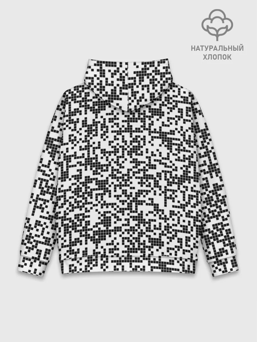 Худи мужской база хлопок / Пиксельный Узор