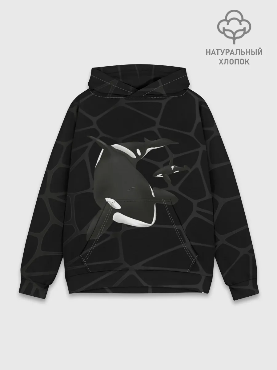 Худи мужской база хлопок / Косатки