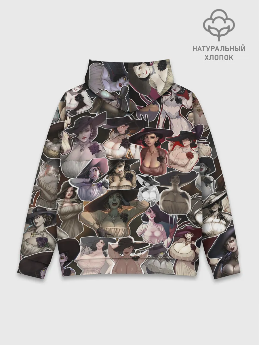 Худи мужской база хлопок / Dimitrescu stikers style 2