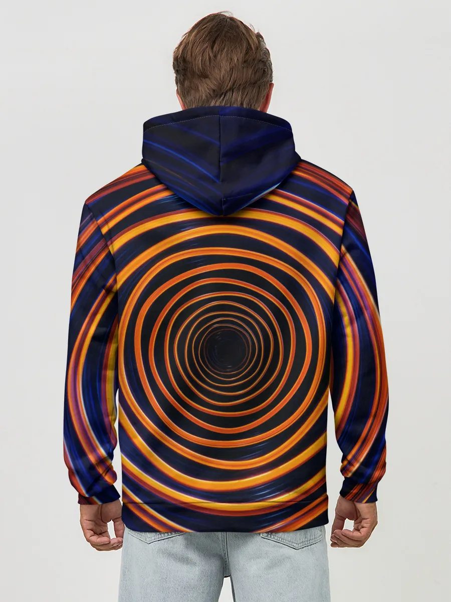 Худи мужской база хлопок / Круги неоновые