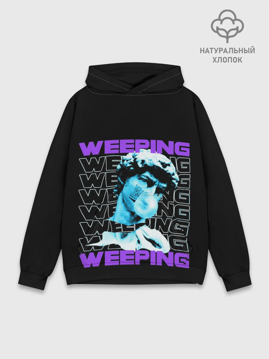 Худи мужской база хлопок / ПЛАЧУЩИЙ / AESTHETIC