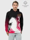Худи мужской база хлопок / JUVENTUS / ЮВЕНТУС / НЕОН