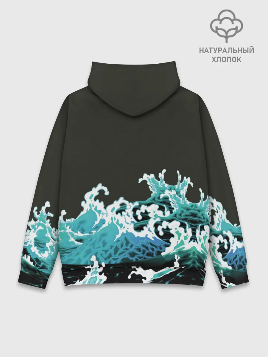Худи мужской база хлопок / Корабль на Волнах | Кракен