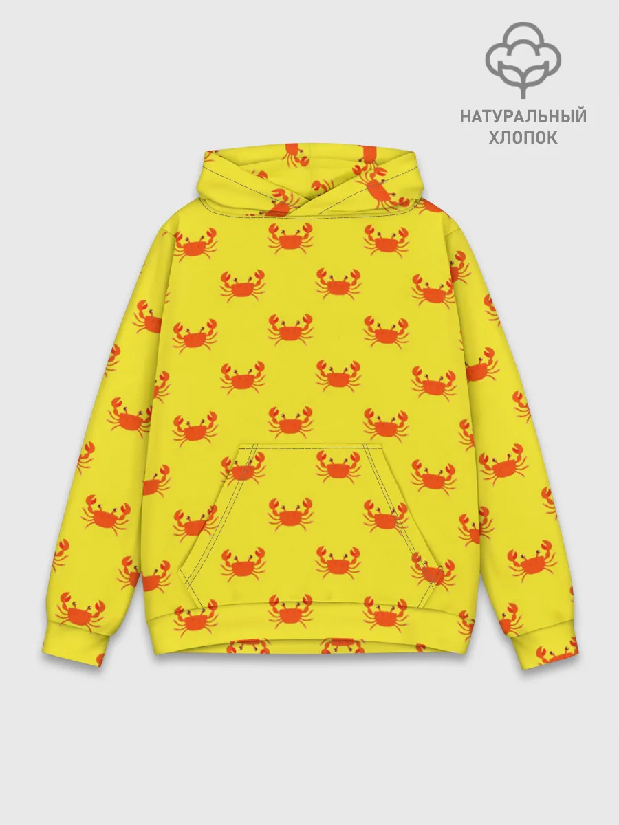 Худи мужской база хлопок / Крабы
