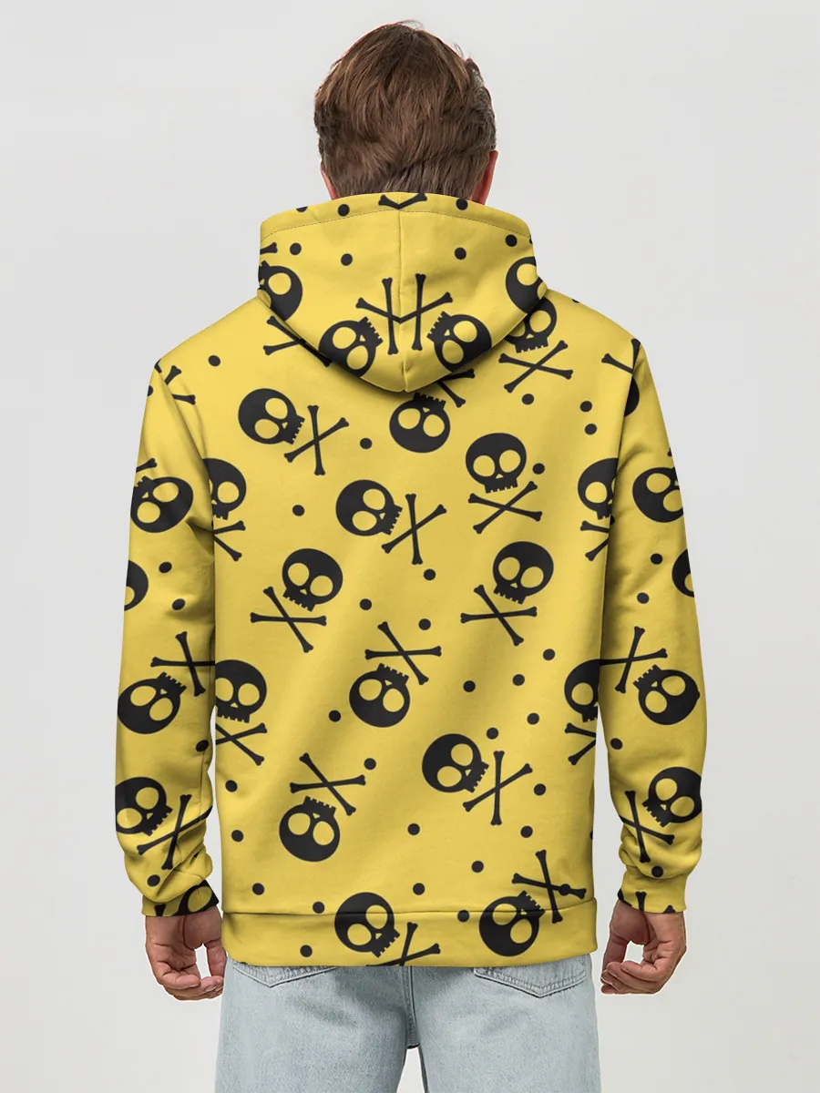 Худи мужской база хлопок / Череповый фон | Черепа